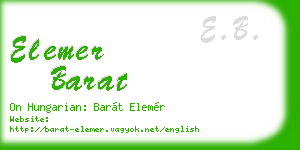 elemer barat business card